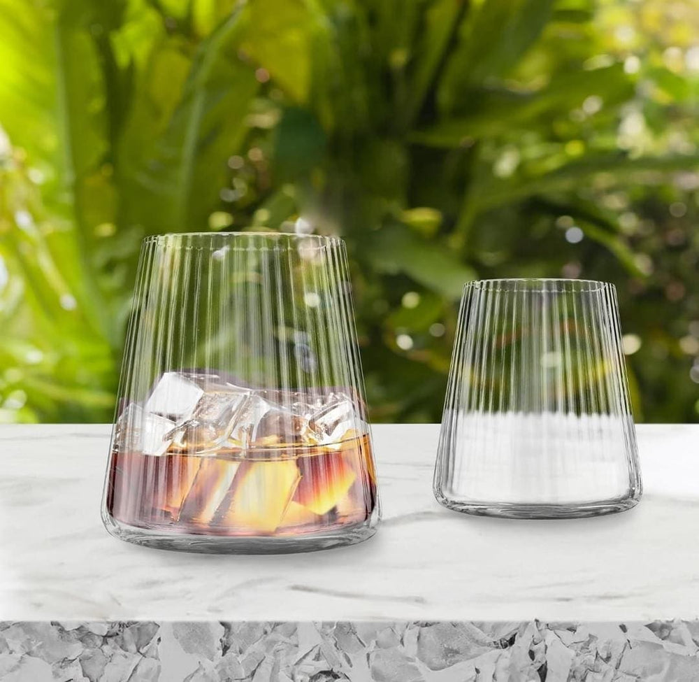 DH Stripe Polar Glass Collection - 4 Piece 320ml Tumbler image