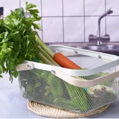 Metal Basket with Wood Finish Handle image 15