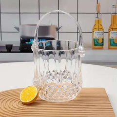 PLASTIC ICE BUCKET W/HANDLE 12.5X12.5X11.5CM