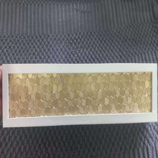 Gold and White Decorative Wall Shelf