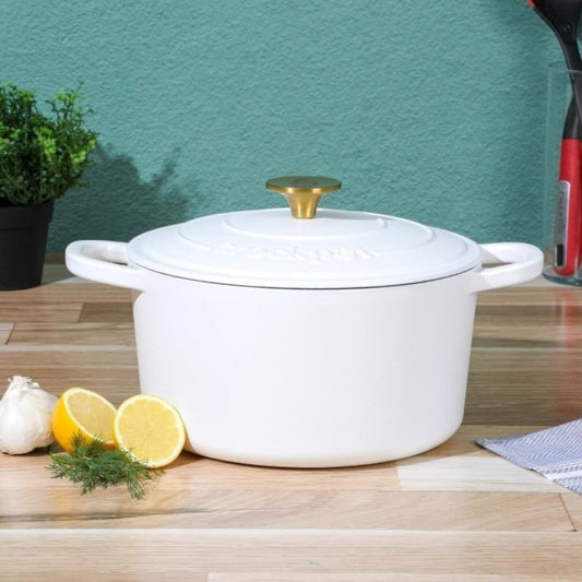 Crock Pot Artisan 7 Quart Enameled Cast Iron Round Dutch Oven image 0