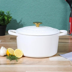 Crock Pot Artisan 7 Quart Enameled Cast Iron Round Dutch Oven image 0