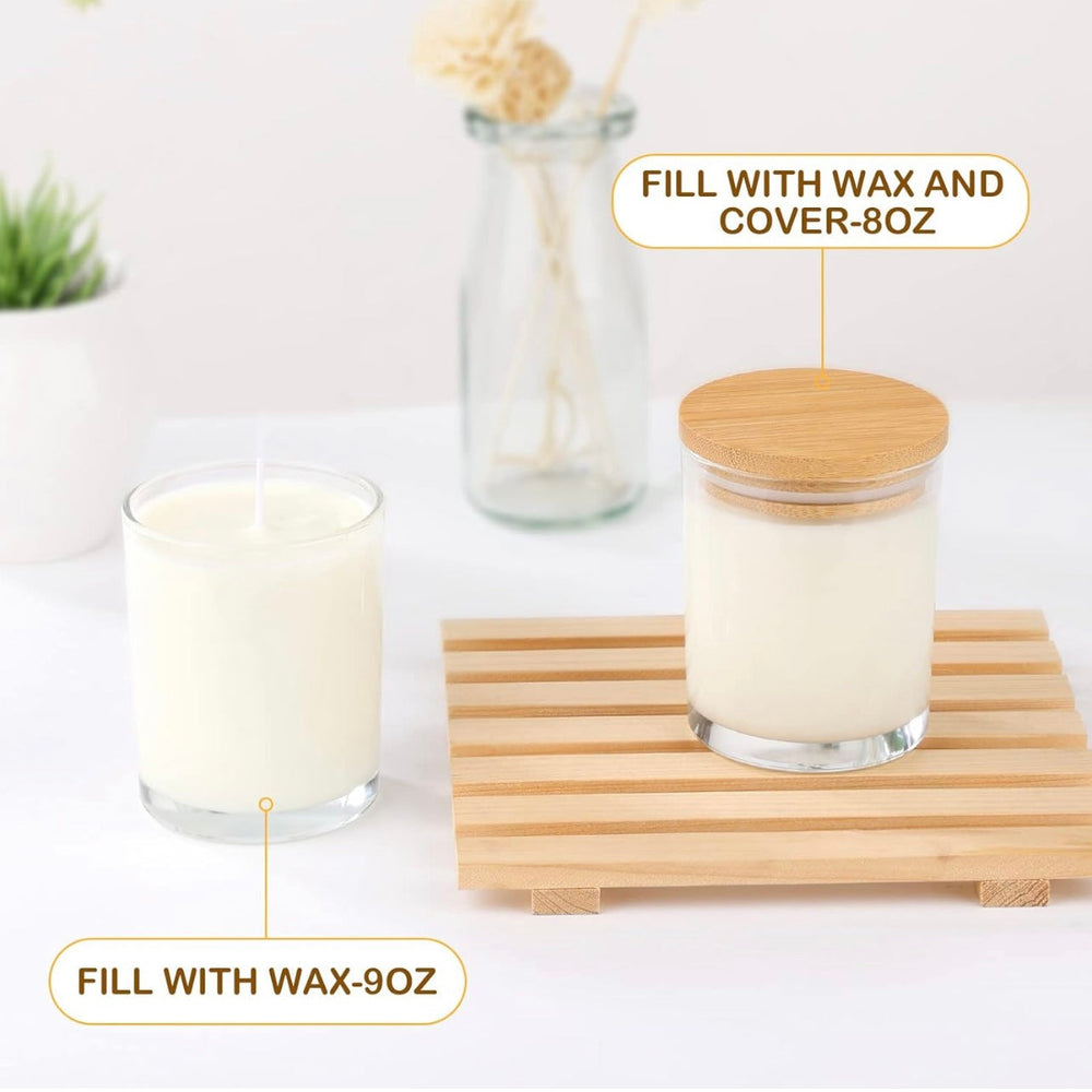 7.5oz Glass Jar with Bamboo Lid image 2