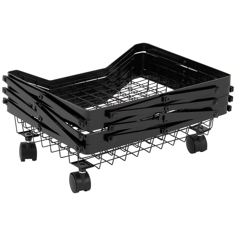 4 Tier Collapsible Wire Rack Storage Cart image 2