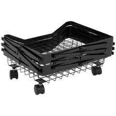 4 Tier Collapsible Wire Rack Storage Cart image 2