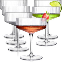 DH Stripe Polar Glass Collection - 2 Piece 220ml Gin Saucer image