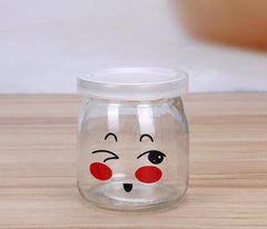 Emoticon Glass Jar with Spoon