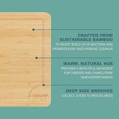 Gibson 2 Piece Bamboo Cutting Board Set 15" and 12