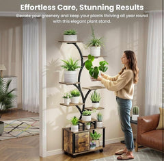 Indoor 9 Tier Plant Stand with Grow Light