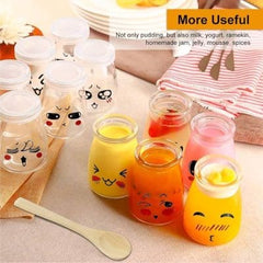 Emoticon Glass Jar with Spoon