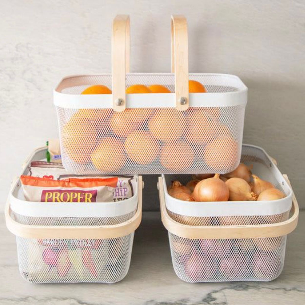 Metal Basket with Wood Finish Handle image 10