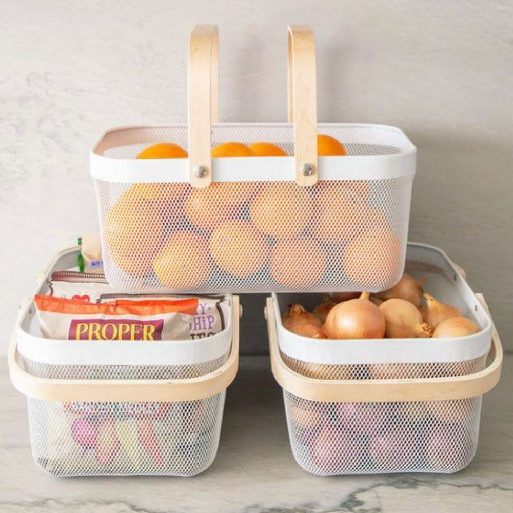 Metal Basket with Wood Finish Handle image 10