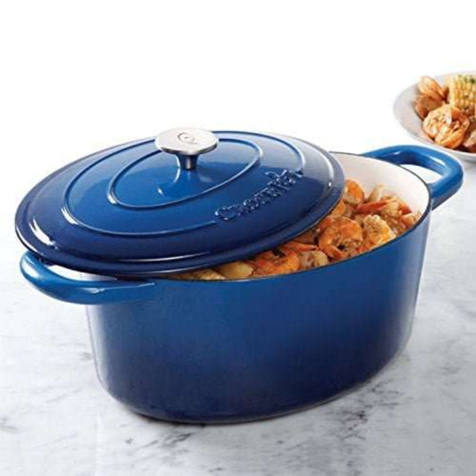 CROCKPOT ARTISAN 7QT CAST IRON OVAL DUTCH OVEN image 0