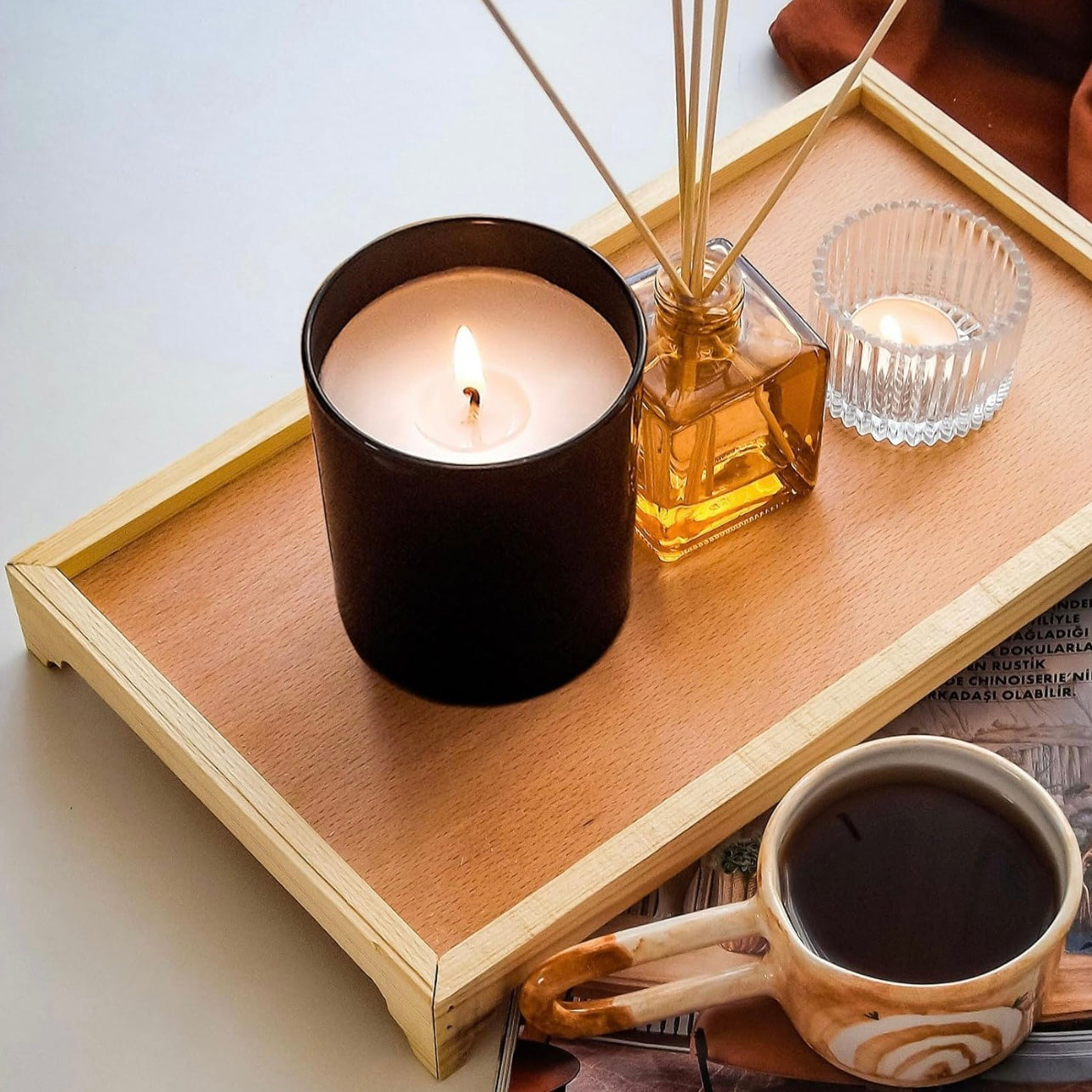 7.5oz Glass Jar with Bamboo Lid image 4