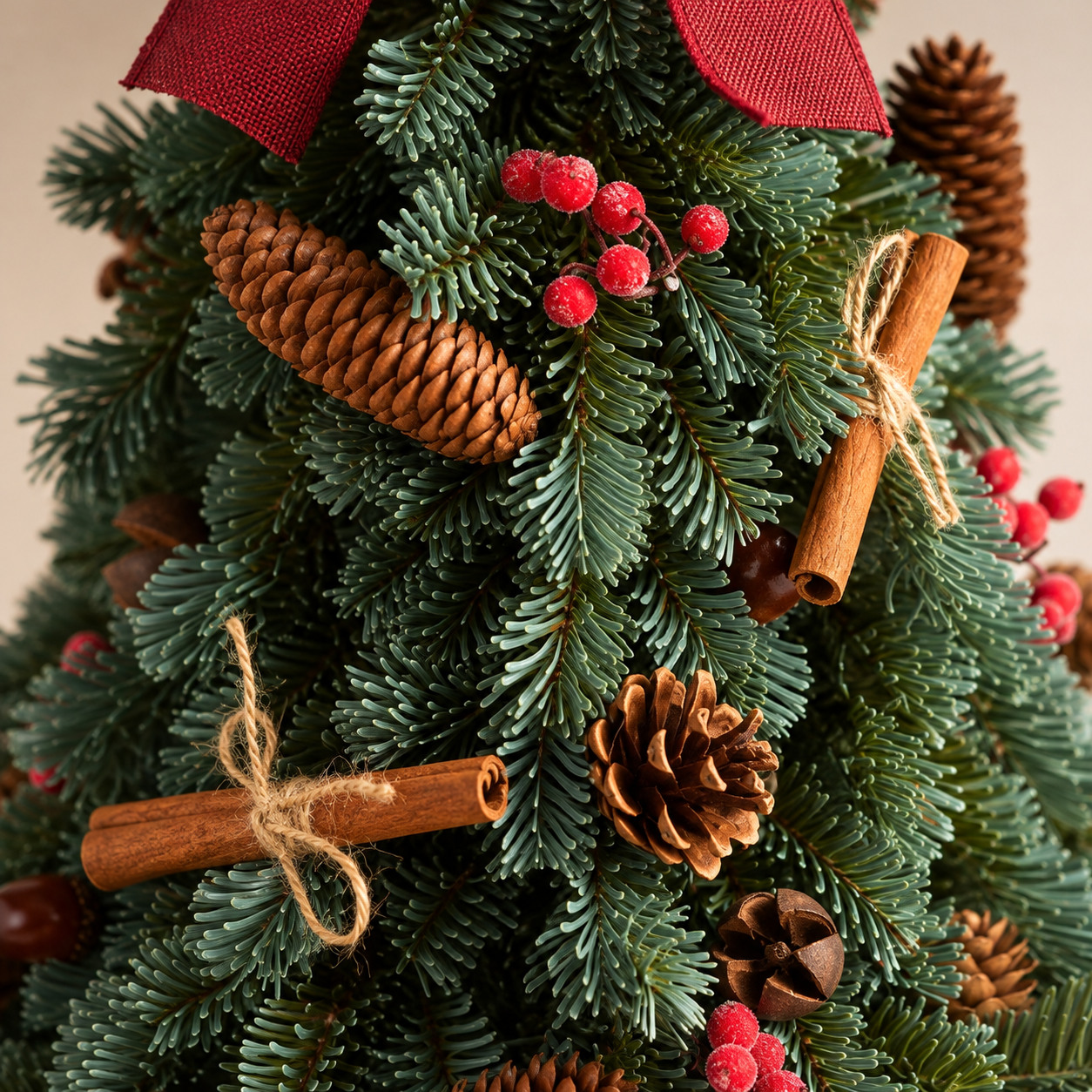 Rustic Pinecone Tabletop Christmas Tree