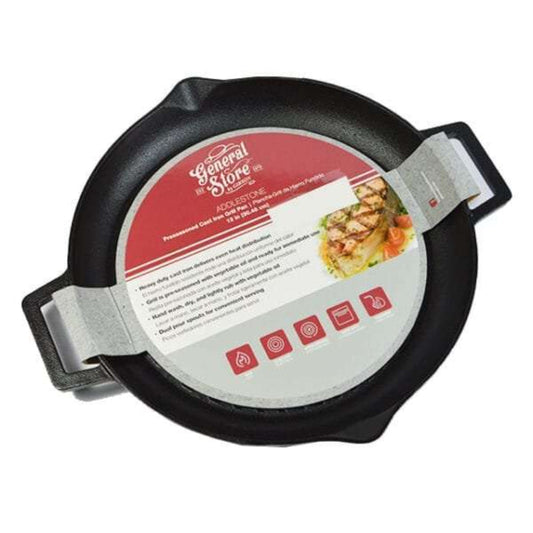 12" Cast Iron Grill Pan image 0