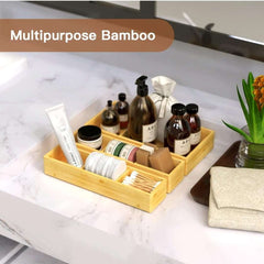Bamboo Drawer Organizer - Compartment 13"x4.5"x2" image