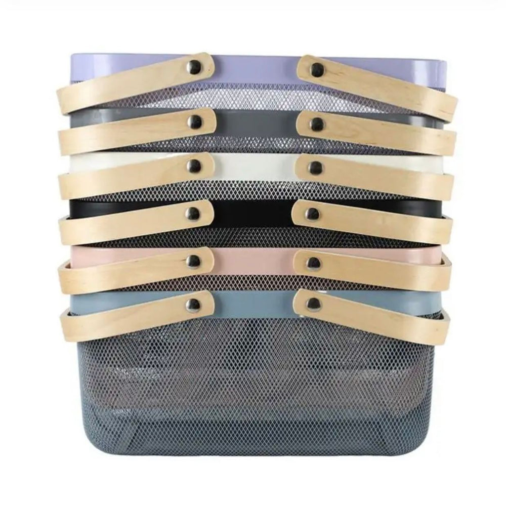 Metal Basket with Wood Finish Handle image 11