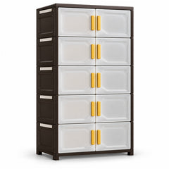 Double-Door Fabric Shoe Cabinet
