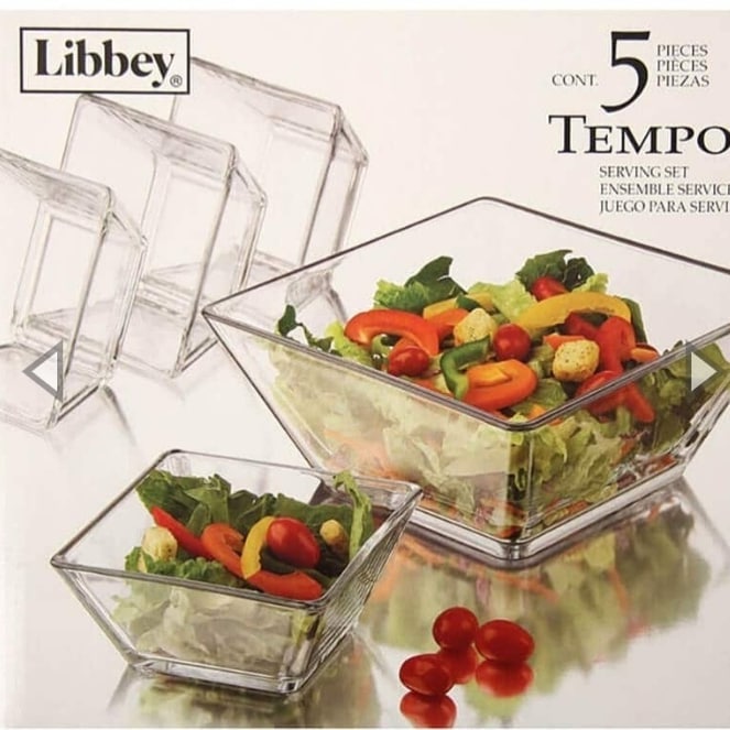 Serving Bowl Set- 5 Piece | Square image 2