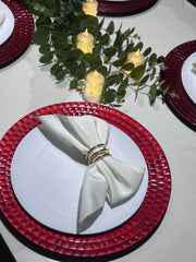 Charger Plates - Red Hammered image