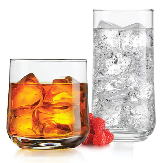 Crisa Koba Drinking Glass Set- 8Pcs. | 4-13Oz. &amp; 4-16Oz. image 0
