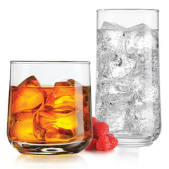 Crisa Koba Drinking Glass Set- 8Pcs. | 4-13Oz. &amp; 4-16Oz. image 0