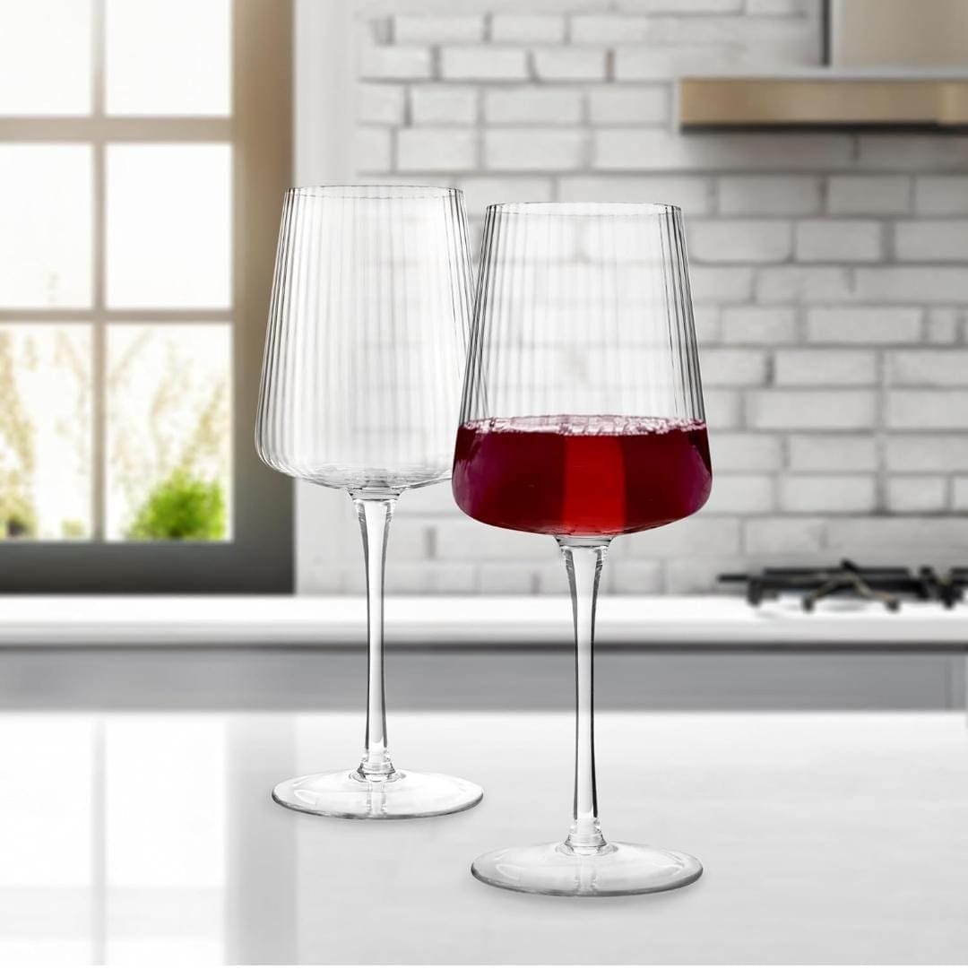 DH Stripe Polar Glass Collection - 2 Piece 550ml Wine Glass image
