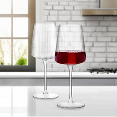 DH Stripe Polar Glass Collection - 2 Piece 550ml Wine Glass image