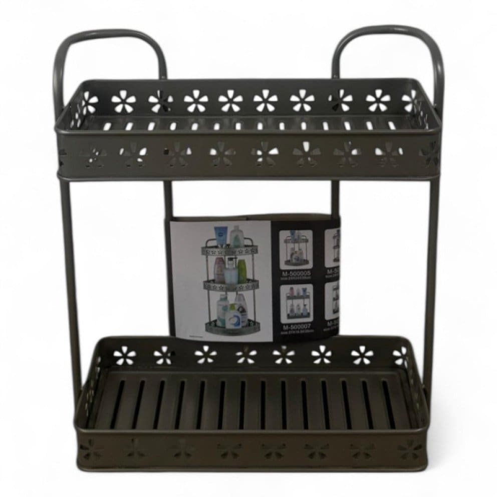 2 Tier Black Metal Shower/ Storage Caddy image 1