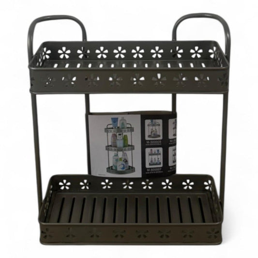 2 Tier Black Metal Shower/ Storage Caddy image 1