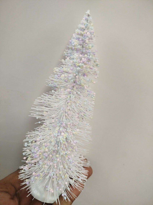 Mini Bristle Christmas Tree - White Pastel image