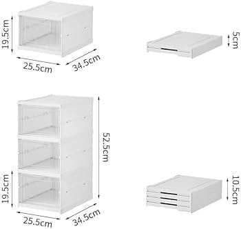 3 Piece Foldable Shoe Box image 2