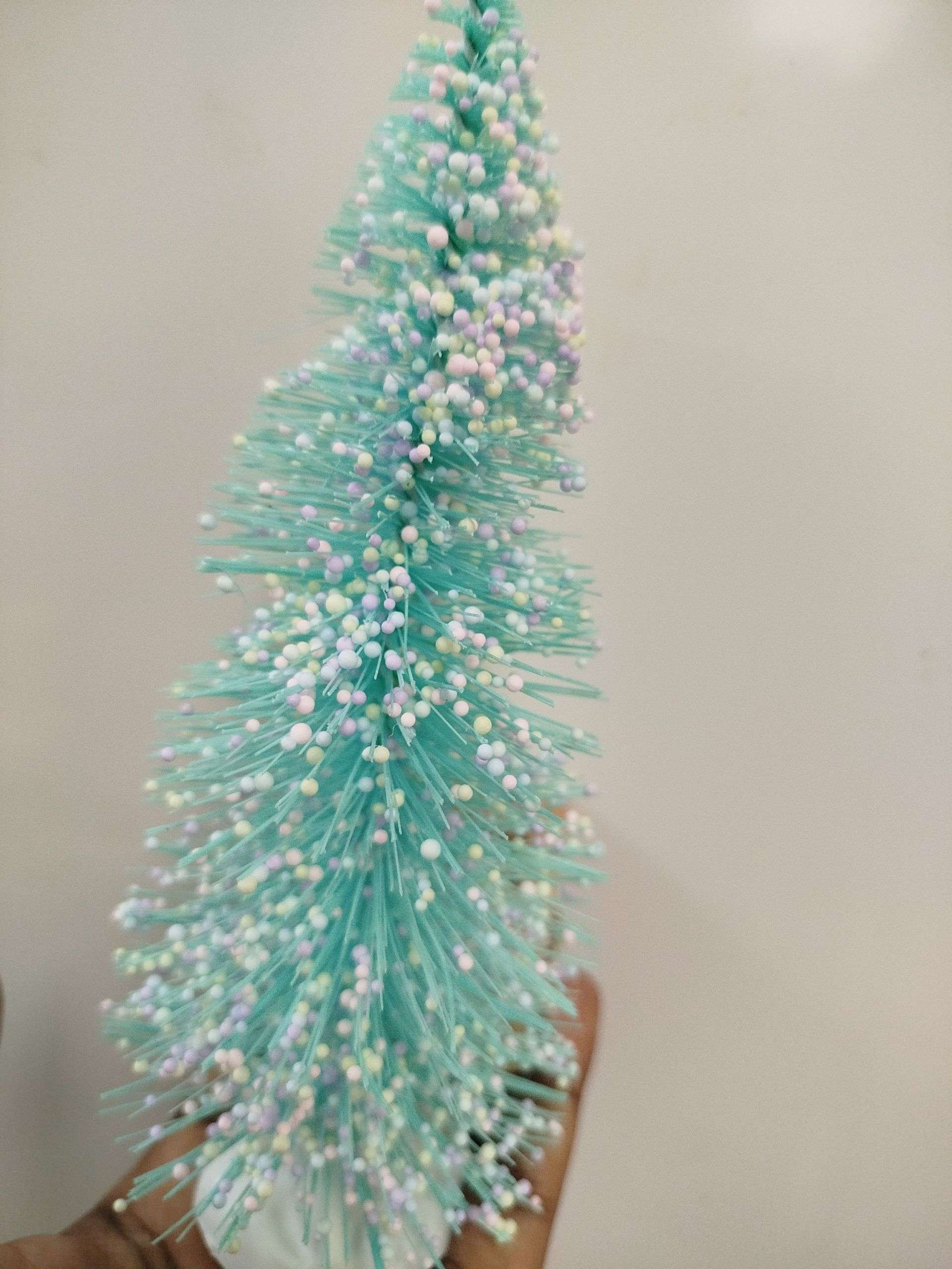 Mini Bristle Christmas Tree - Green Pastel image