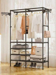Double Section Clothes and Hat Rack - White image