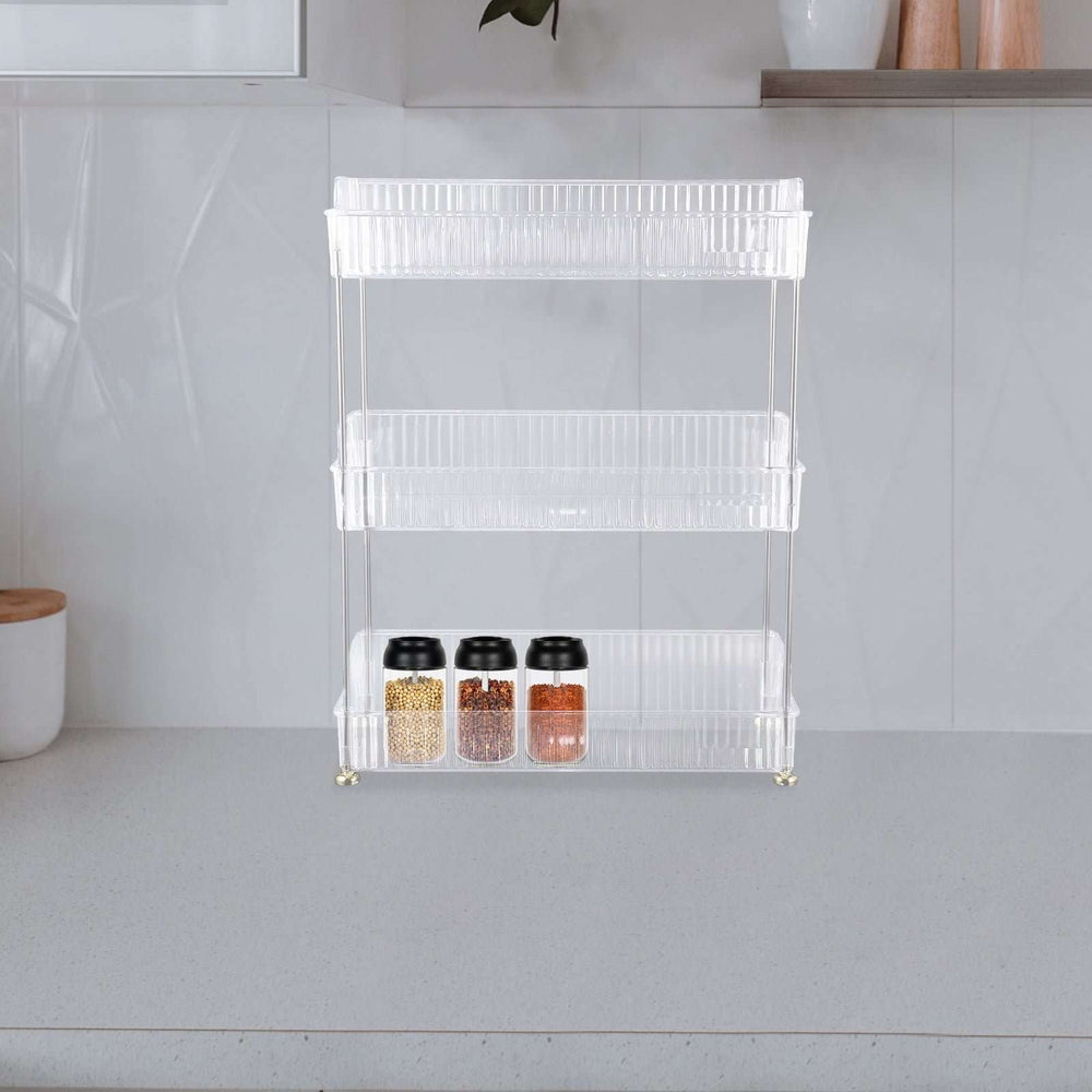 Plastic Bathroom Storage - 3 Tier Narrow (12" x 5" x 19") image