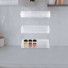 Plastic Bathroom Storage - 3 Tier Narrow (12" x 5" x 19") image