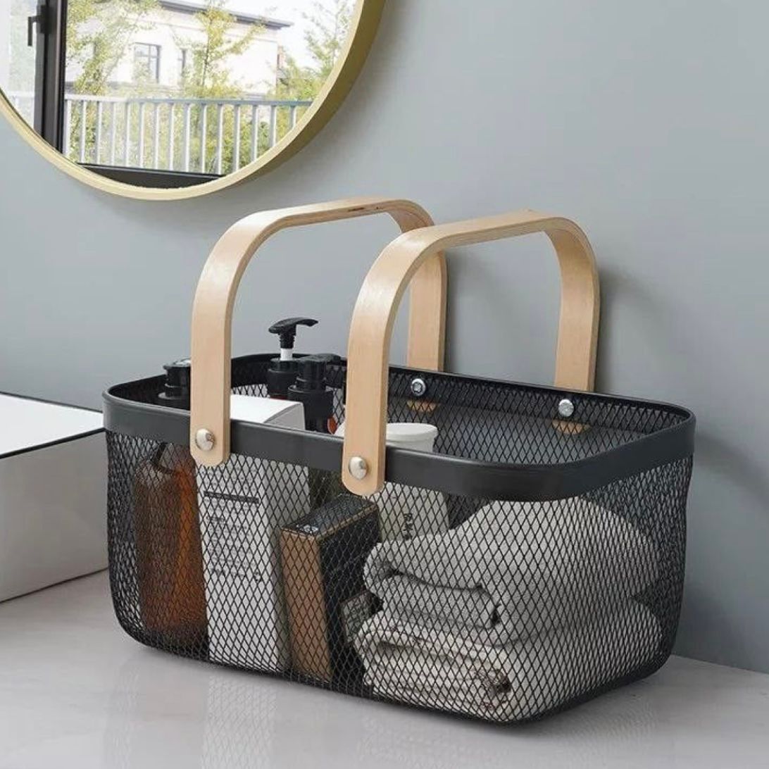 Metal Basket with Wood Finish Handle image 8