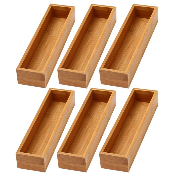 Bamboo Drawer Organizer - Small 3.5"×10.5"x2.6" image