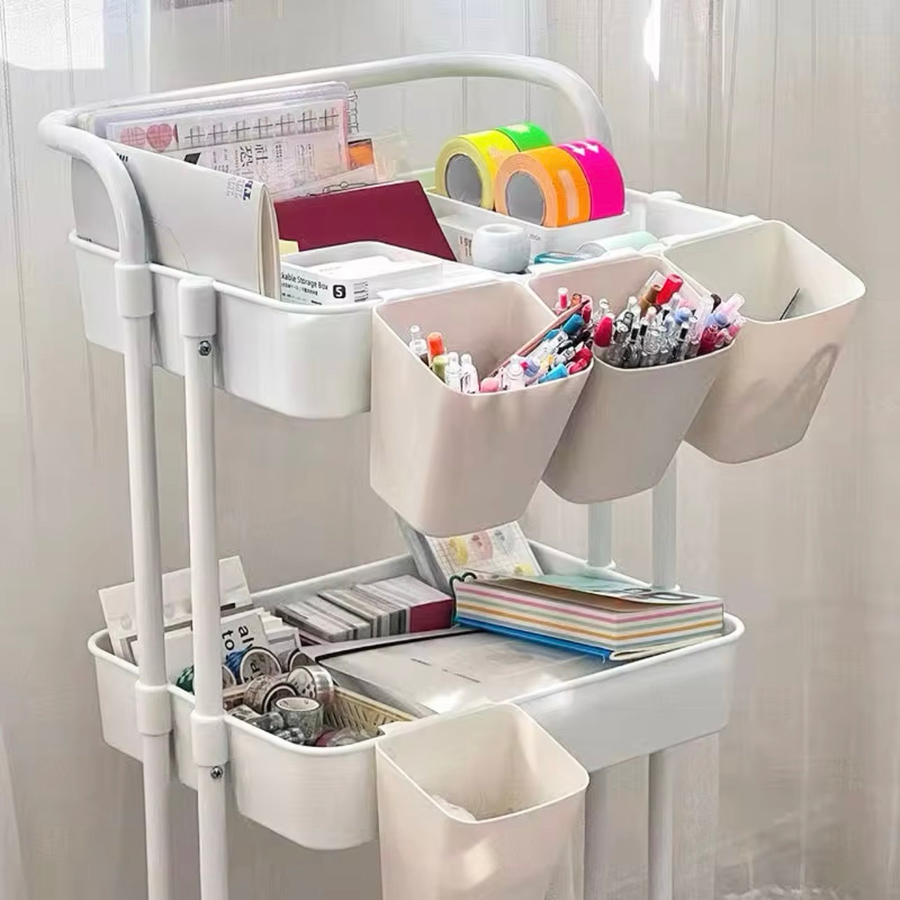 Hanging Plastic Stationery Bucket image 1