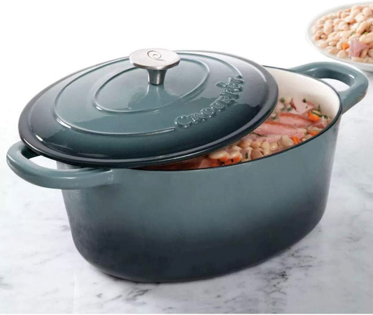 CROCKPOT ARTISAN 7QT CAST IRON OVAL DUTCH OVEN image 1