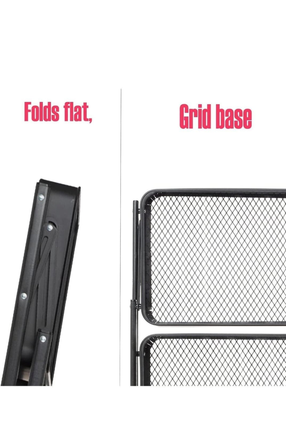 Collapsible 3 Tier Metal Cart image 8