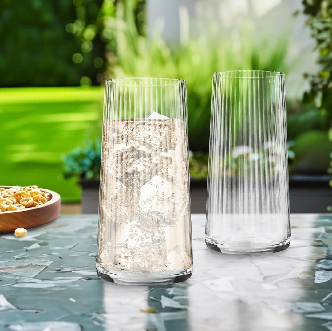 DH Stripe Polar Glass Collection - 4 Piece 450ml Highball Glass image