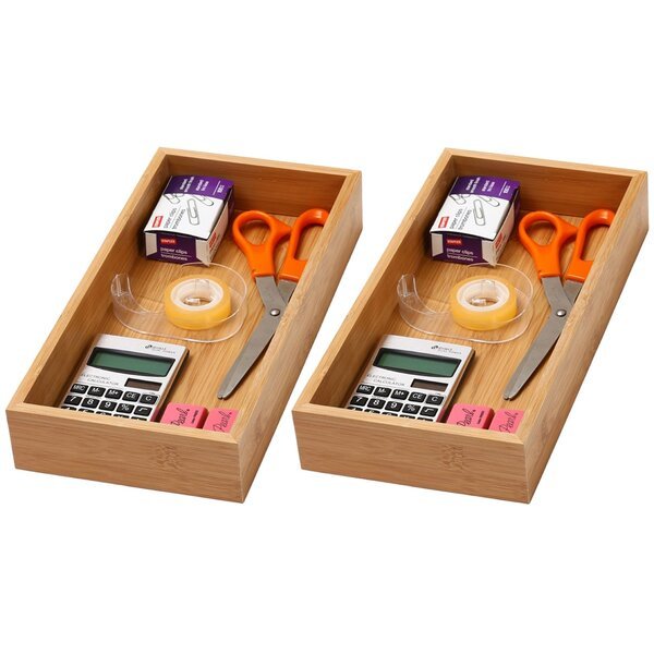 Bamboo Drawer Organizer - Large 7"x10.5"×2.6" image