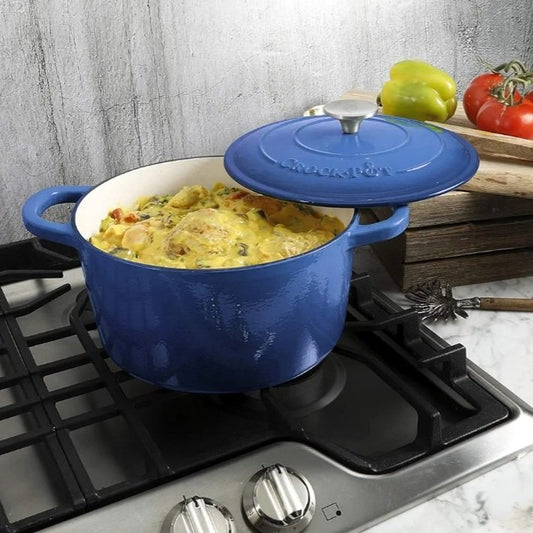 Crock Pot Artisan Enameled Cast Iron Round Dutch Oven 5 Quart image 1