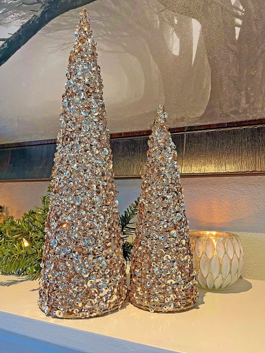 Golden Cone Christmas Tree image 1