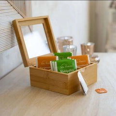 Bamboo Tea Box- 4 Compartment image 0