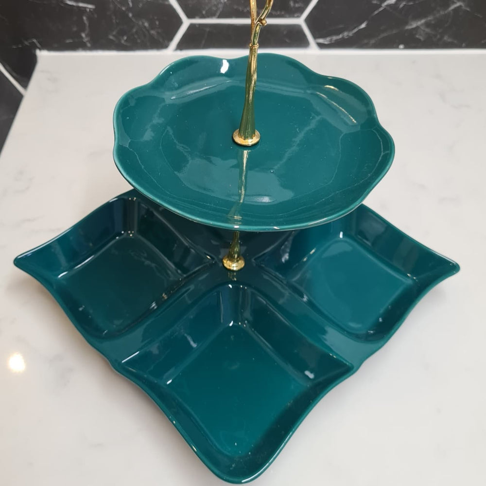 Snack Serving Plate- 2 Tiers image 2