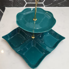 Snack Serving Plate- 2 Tiers image 2