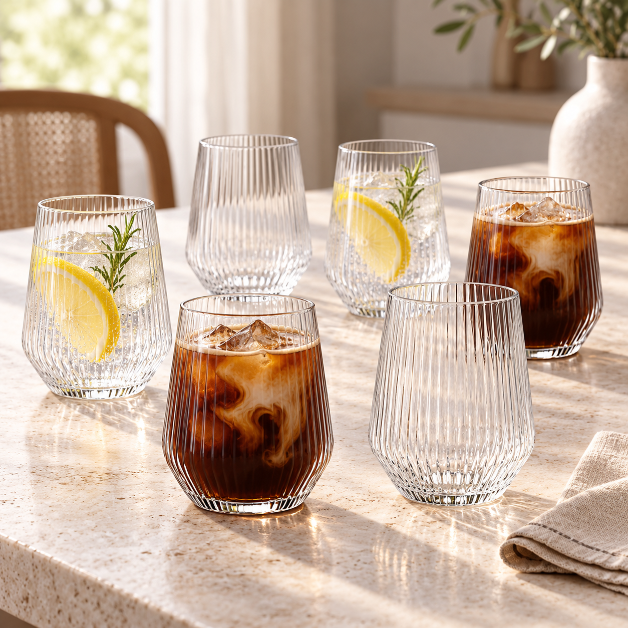 Syder 460ml Ribbed Tumblers